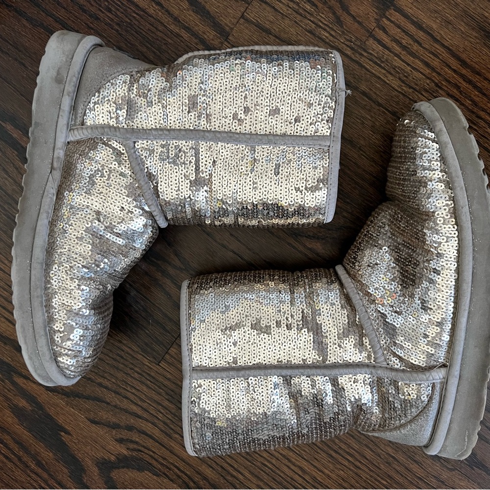 Women’s Silver Sequin Ugg Boots